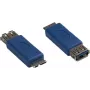 GoodConnections Alcasa USB-AD36 USB Micro-B Stecker auf USB-A Buchse Adapterkabel, 0,15 m, Blau