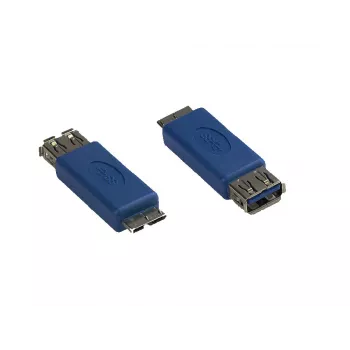 GoodConnections Alcasa USB-AD36 USB Micro-B Stecker auf USB-A Buchse Adapterkabel, 0,15 m, Blau