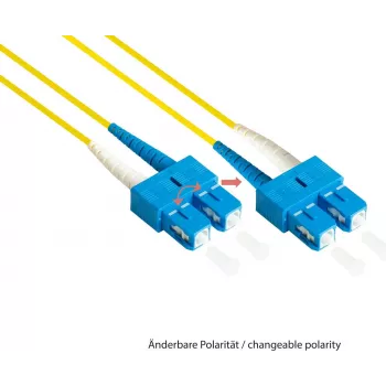 GoodConnections LW-930LS OS2 Singlemode Duplex LWL-Patchkabel, LC/SC, 9/125, 30 m