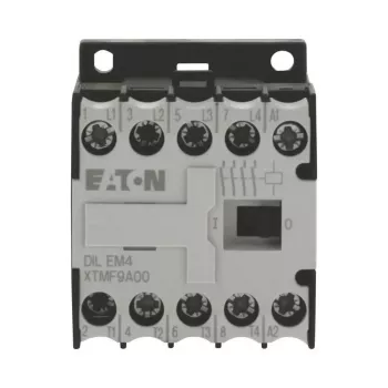 Eaton DILEM4-G (24 V DC) Mini-Schütz, 3-polig, 9 A, 4 kW, 1 NO Hilfskontakt, Schraubklemmen, IP20, Schwarz/Weiß 012701