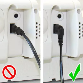 Good Connections Euro-Stromkabel, Eurostecker auf IEC C7 Buchse, beidseitig 90° gewinkelt, Weiß, 0,75 m (1550-ZW007W)