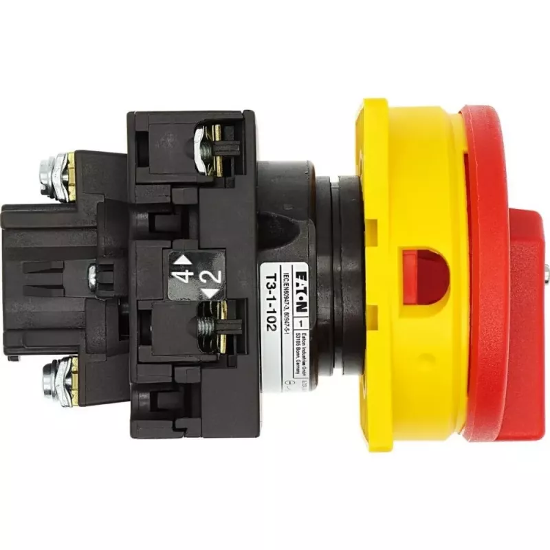 Eaton T3-1-102/EA/SVB Nockenschalter, 3-polig, 32 A, abschließbar, Gelb/Rot