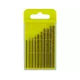 Donau Elektronik HSS-CO-225 HSS-Cobalt Metall-Spiralbohrer-Set, 10-teilig, 1,3–2,5 mm, DIN 338, zylindrischer Schaft