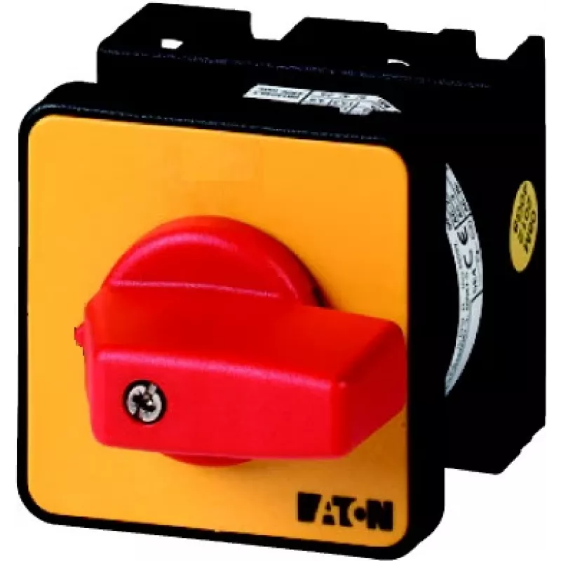 Eaton T0-2-1/E-RT 3-poliger Nockenschalter 20 A, IP65, Rot/Gelb 011082