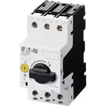 EATON PKZM0-0.63 Motorschutzschalter, 0,63 A, 3-polig, Drehknopf, 0,12 kW bei 400 V 072733