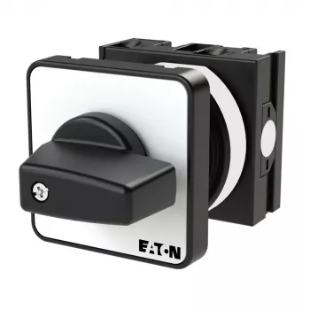 Eaton T0-1-15451/E 1-poliger EIN/AUS-Steuerschalter, 20 A, 690 V AC, IP65 Front, schwarzer Griff, weiße Platte 076824