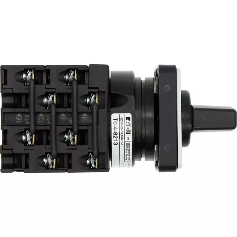 Eaton T0-4-8213/E 4-poliger Nockenschalter 20A 690V IP65 Schwarzer Drehgriff 031726