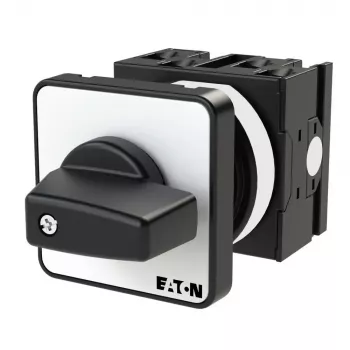Eaton T0-2-15432/E 2-poliger EIN/AUS-Nockenschalter, 20 A, 690 V AC, schwarzer Betätiger, weiße Frontplatte, IP65 034110