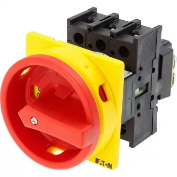 Eaton P1-25/EA/SVB 3-poliger Dreh-Hauptschalter, 25 A, IP65, Rot/Gelber Griff 041097