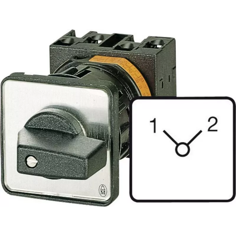 Eaton T0-3-8222/E 3-poliger Nockenschalter 20A 690V AC, Schwarz/Silber 048339