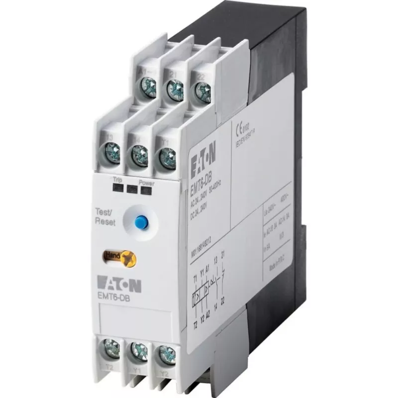 Eaton EMT6-DB Elektronisches Motorschutzrelais, 230V AC, Schwarz/Weiß 066401