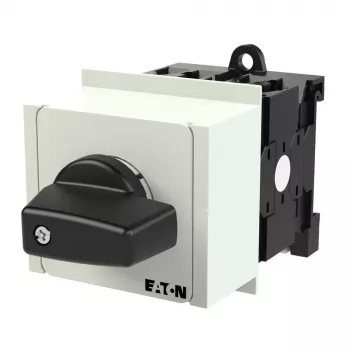 Eaton T0-3-8212/IVS 3-poliger EIN-AUS-Drehschalter, 20 A, 690 V, schwarzer Drehknopf, weiße Frontplatte, IP65 079186