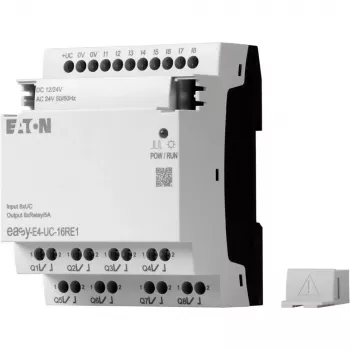 Eaton EASY-E4-UC-16RE1 easyE4 Steuerrelais, 8 DI, 4 AI, 8 Relaisausgänge, Ethernet, LCD, DIN-Schiene