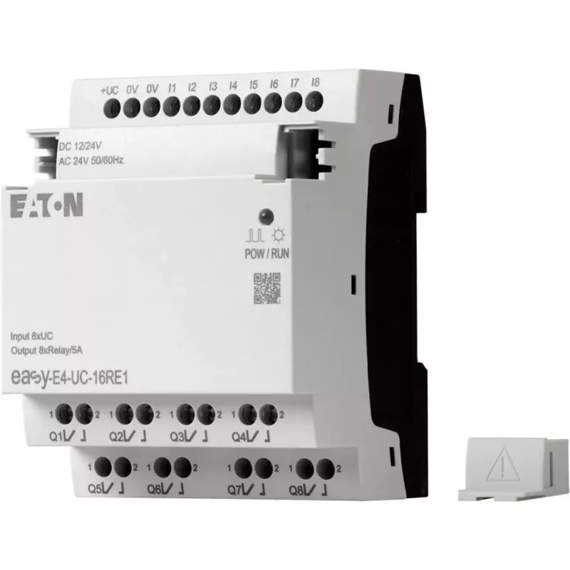 Eaton EASY-E4-UC-16RE1 easyE4 Steuerrelais, 8 DI, 4 AI, 8 Relaisausgänge, Ethernet, LCD, DIN-Schiene