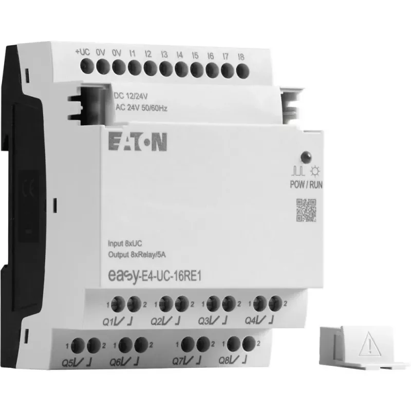 Eaton EASY-E4-UC-16RE1 easyE4 Steuerrelais, 8 DI, 4 AI, 8 Relaisausgänge, Ethernet, LCD, DIN-Schiene