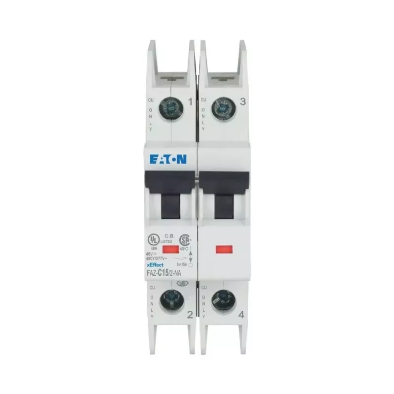 Eaton FAZ-C15/2-NA 15 A 2-poliger Leitungsschutzschalter mit C-Charakteristik (MCB) 102169