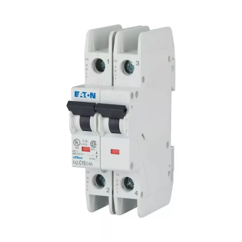 Eaton FAZ-C15/2-NA 15 A 2-poliger Leitungsschutzschalter mit C-Charakteristik (MCB) 102169