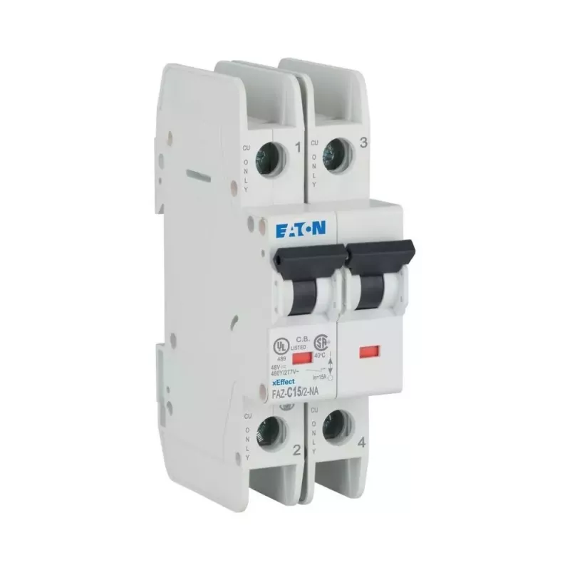 Eaton FAZ-C15/2-NA 15 A 2-poliger Leitungsschutzschalter mit C-Charakteristik (MCB) 102169