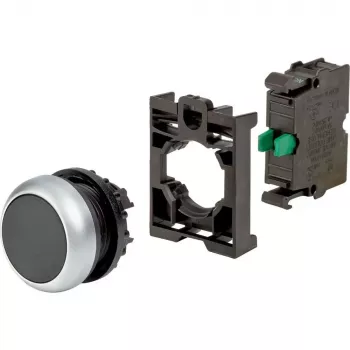 Eaton M22-D-S-K10-BVP Drucktaster, bündig, schwarz, Kunststoff-Frontring, 1NO 110933