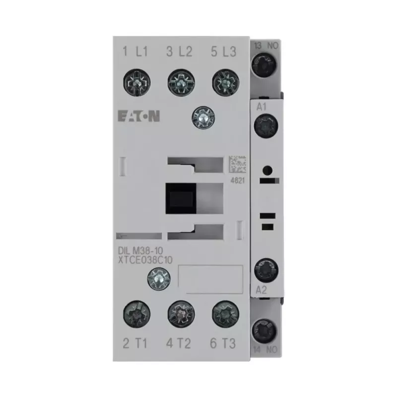 Eaton DILM38-10(RDC24) 3-poliger Leistungsschütz, 38 A AC-3, 24 V DC Spule, 1 NO Hilfskontakt 112442