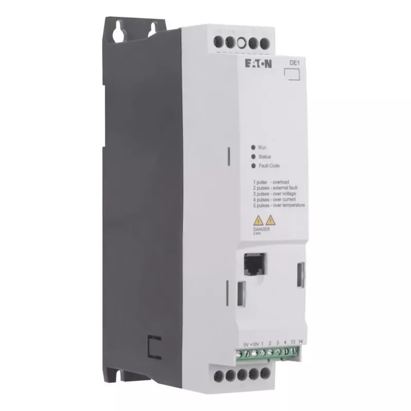 Eaton DE1-127D0FN-N20N Drehzahlregelungs-Starter, 200-240 V, 50/60 Hz, IP20, Schwarz/Weiß 174331