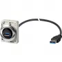 Eaton M30C-FUSB-60 Einbau-USB-3.0-Typ-A-Buchse mit 1,5 m Kabel, Metall-Frontring Y7-187084