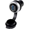 Eaton M22-USB USB 3.0 Einbau-Steckdose, Typ A Buchse zu Typ A Buchse, IP65 Front, 22,5mm 147539