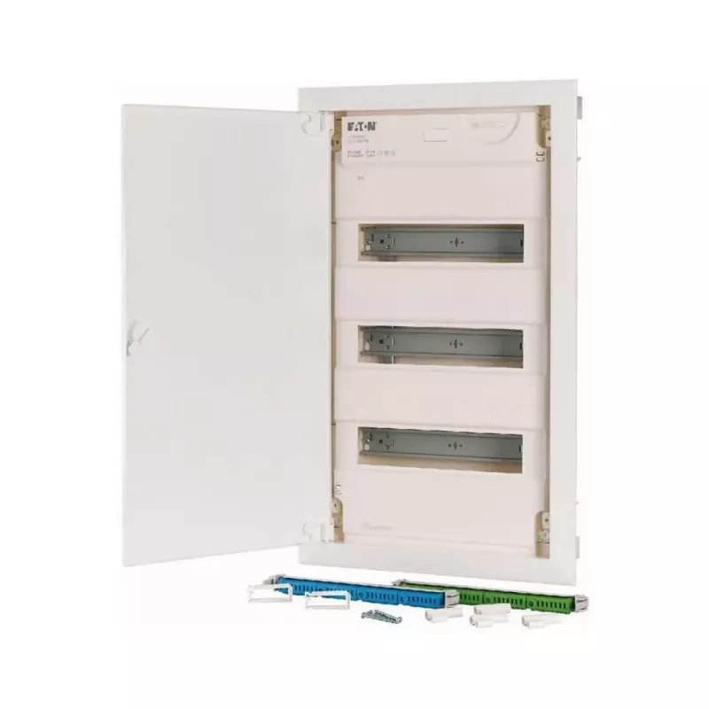Eaton KLV-36HWP-F Aufputz-Verteilerschrank, 3 Reihen, 36 Module, transparente Tür, Weiß 178810
