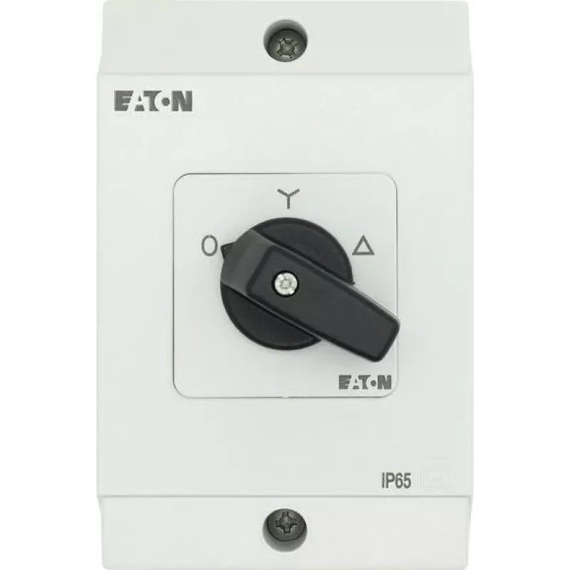 Eaton T0-4-8410/I1 3-poliger EIN-AUS-Kippschalter, 20 A, Frontmontage, Schwarz/Weiß 207140