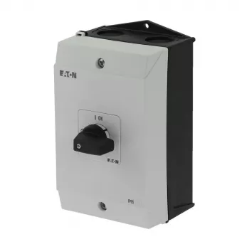 Eaton P1-25/I2 3-poliger Hauptschalter 25 A, Schwarz/Weißer Kipphebel, Frontplattenmontage 207299