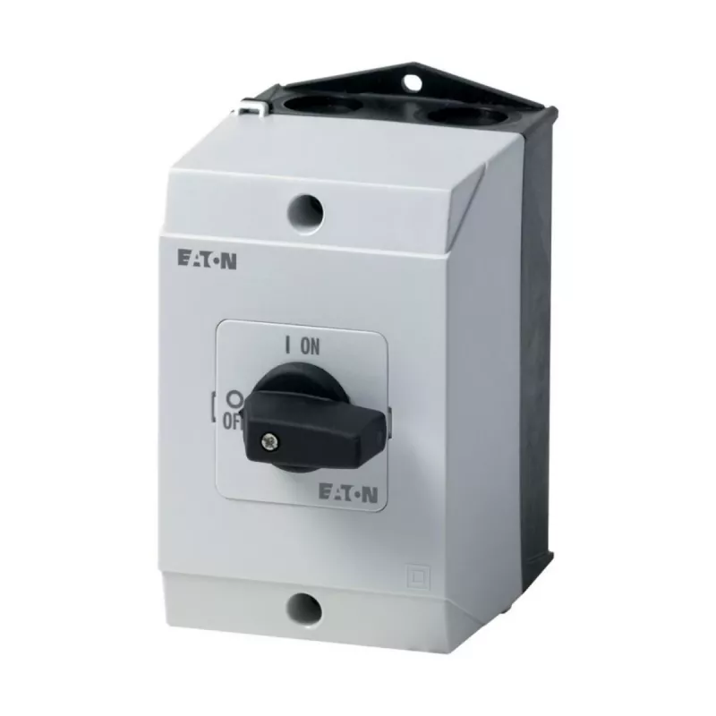 Eaton P1-25/I2 3-poliger Hauptschalter 25 A, Schwarz/Weißer Kipphebel, Frontplattenmontage 207299
