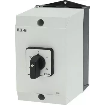 Eaton 207537 3-poliger Drehschalter, 20 A, 690 V, Frontmontage, Schwarz/Weiß