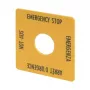 Eaton 216484 M22 Serie Gelbe Blindlegendenplatte, Snap-On-Frontmontage, Polycarbonat