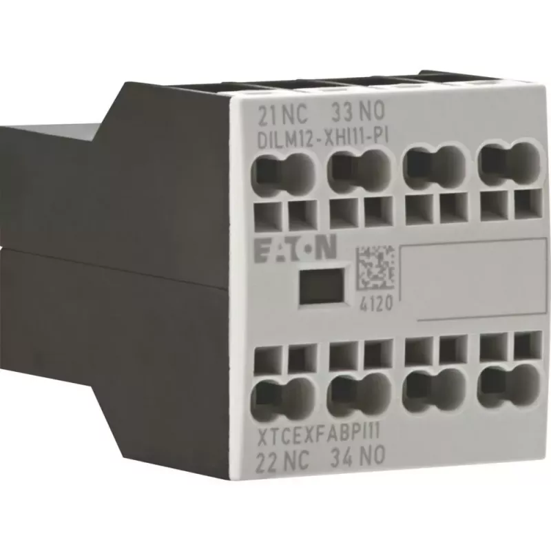 Eaton DILM12-XHI11 Hilfskontaktblock, 1NO+1NC, Frontmontage, Schraubklemmen 199456