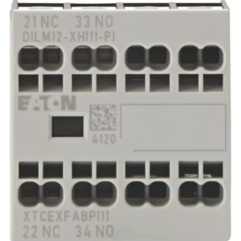 Eaton DILM12-XHI11 Hilfskontaktblock, 1NO+1NC, Frontmontage, Schraubklemmen 199456