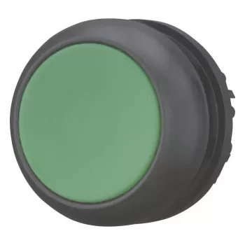 Eaton M22S-D-G Drucktaster-Antrieb, bündig, tastend, grüner Taster, schwarzer Kunststoffkragen, 22,5 mm, IP66/IP67/IP69 216597