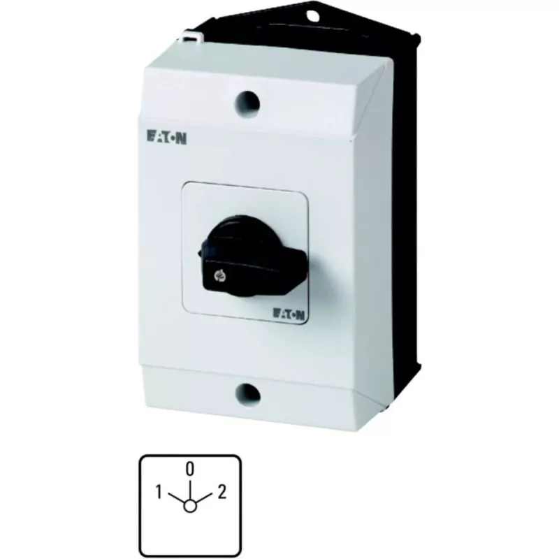 Eaton T0-3-8401/I1 3-poliger Nockenschalter, 20 A, schwarzer Kipphebel, Frontplattenmontage 207132