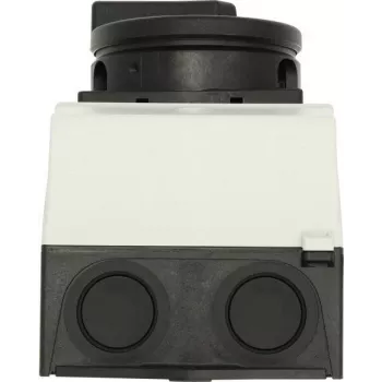 Eaton T0-1-102/I1/SVB-SW 2-poliger Hauptschalter, 20 A, 690 V AC, schwarzer Griff, weiße Frontplatte 207144