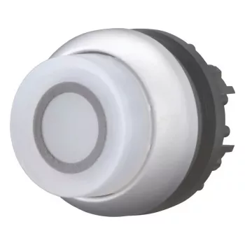 Eaton Moeller M22-DRLH-W-X0 beleuchteter Drucktaster-Antrieb, erhaben, weiß, tastend, 22,5 mm 216806