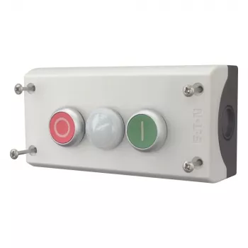 Eaton M22-I3-M2 Graues Drucktaster-Gehäuse, 3 Ausschnitte, 22,5 mm 216533