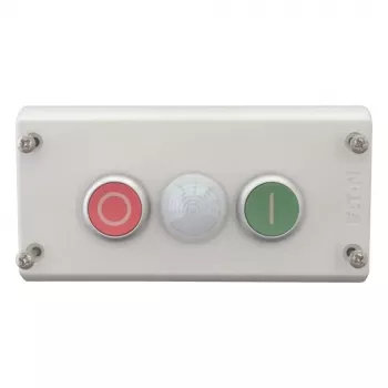 Eaton M22-I3-M2 Graues Drucktaster-Gehäuse, 3 Ausschnitte, 22,5 mm 216533