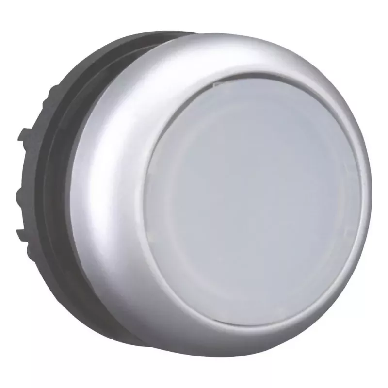 Eaton M22-DRL-W Leuchtdrucktasten-Betätiger, flach, rastend, Schwarz/Metallic/Weiß