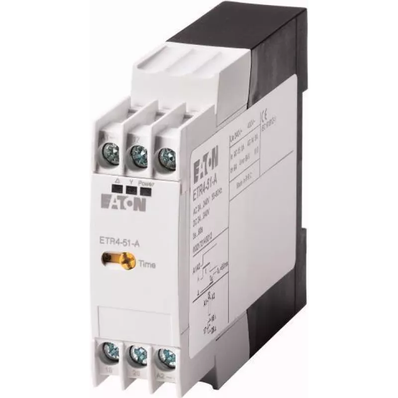 Eaton ETR4-51-A Stern-Dreieck-Zeitrelais, 24-240V AC/DC, 3-60s, 2 CO, DIN-Schiene 031884