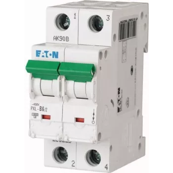 Eaton PXL-B6/2 Leitungsschutzschalter (MCB), 2-polig, B-Charakteristik, 6 A, 10 kA, DIN-Schiene 236225