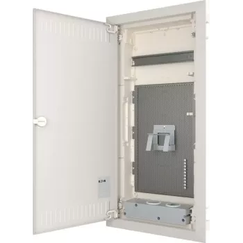 Eaton KLV-48HWM-F Unterputz-Verteilerschrank, 48 Moduleinheiten, 4 Reihen, transparente Tür, Weiß 178836