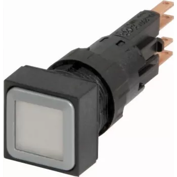 Eaton Q18LT-WS RMQ16 Drucktaster, tastend, 1 NO, weiß beleuchtet, schwarzer Kragen, 16 mm, Schraubklemmen, 5 A / 250 V AC 089202