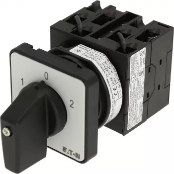 Eaton T0-3-8401/E 3-poliger EIN-AUS-Drehschalter, 20 A, 690 V AC, schwarzer Griff, Frontplattenmontage 091047