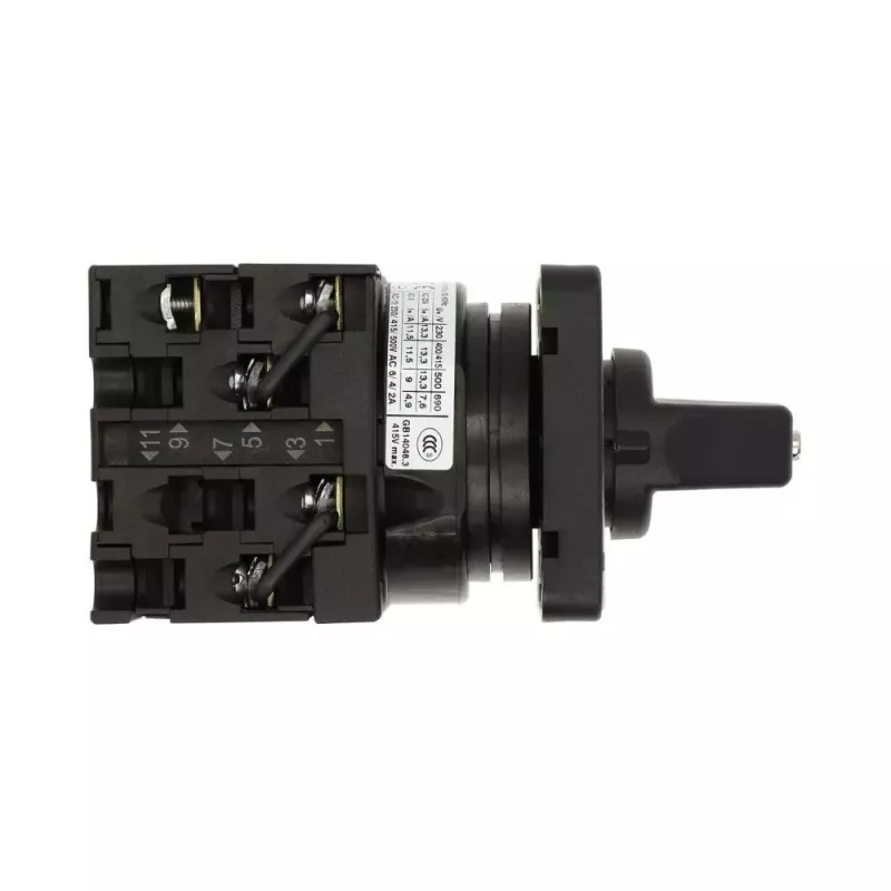 Eaton T0-3-8401/E 3-poliger EIN-AUS-Drehschalter, 20 A, 690 V AC, schwarzer Griff, Frontplattenmontage 091047