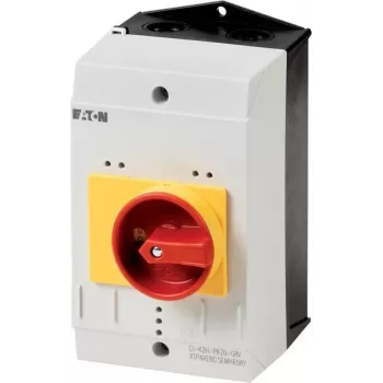 Eaton CI-K2-PKZ0-NA-GR Leergehäuse mit Not-Aus-Schalter, 160 x 100 x 100 mm, Gelb/Rot 262681