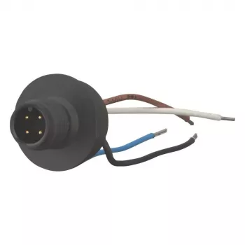 EATON M12 A-codierter 4-poliger gerader Steckverbinder, Schraubanschluss, IP65/IP67, 230V/4A, PBT-Gehäuse, Goldkontakte, Kabel 4-6mm 266135